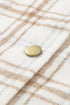 Plaid Pattern Buttoned Shirt Coat With Slits